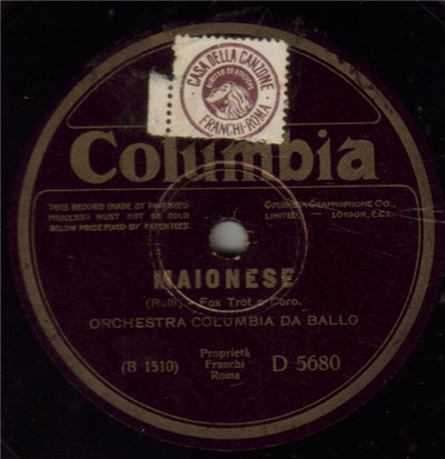 Orchestra Columbia Da Ballo - Maionese / Nel Brasile download mp3 flac