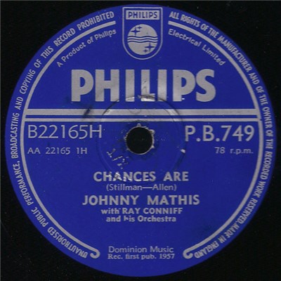 Johnny Mathis With Ray Conniff And His Orchestra - Chances Are / The Twelfth Of Never download mp3 flac