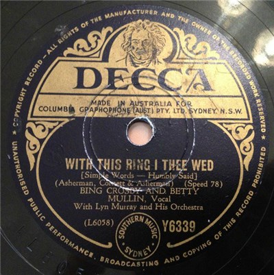 Bing Crosby And Betty Mullin With Lyn Murray And His Orchestra / Bing Crosby / John Scott Trotter And His Orchestra - With This Ring I Thee Wed [Simple Words - Humbly Said] / I'll See You In My Dreams download mp3 flac