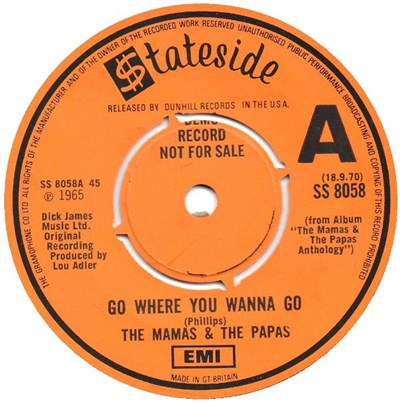The Mamas & The Papas - Go Where You Wanna Go download mp3 flac