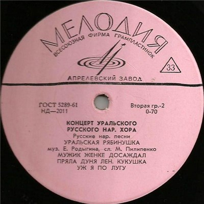 Уральский Русский Нар. Хор - Русские Нар. Песни download mp3 flac