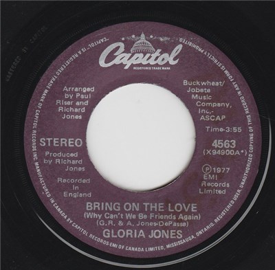 Gloria Jones - Bring On The Love (Why Can't We Be Friends Again) download mp3 flac