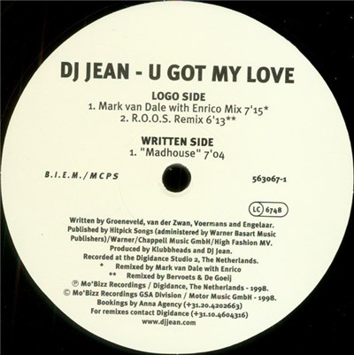 DJ Jean - U Got My Love - Remixes download mp3 flac