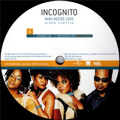 Incognito - Who Needs Love (Album Sampler) download mp3 flac