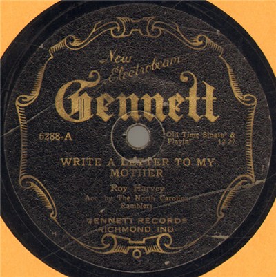 Roy Harvey Acc. By The North Carolina Ramblers - Write A Letter To My Mother / Poor Little Joe download mp3 flac
