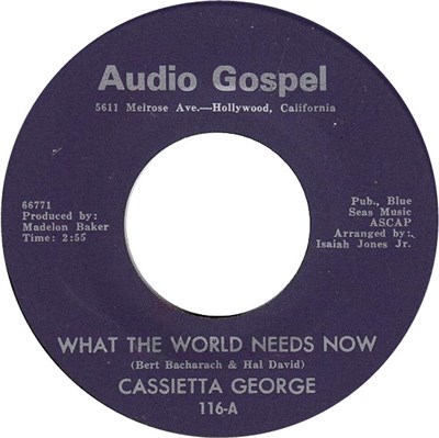 Cassietta George - What The World Needs Now Is Love / Walk In Love download mp3 flac