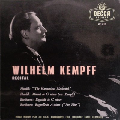 Handel, Beethoven, Wilhelm Kempff - "The Harmonious Blacksmith" / Minuet In G Minor / Bagatelle In C Minor / Bagatelle In A Minor ("Fur Elise") download mp3 flac