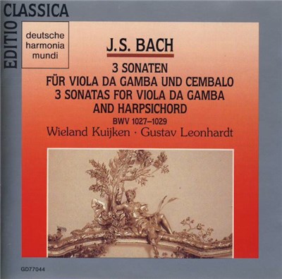 J.S. Bach, Wieland Kuijken, Gustav Leonhardt - 3 Sonaten Für Viola Da Gamba And Cembalo = 3 Sonatas For Viola Da Gamba And Harpsichord download mp3 flac