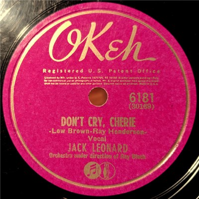 Jack Leonard - Don't Cry, Cherie / The Things I Love download mp3 flac