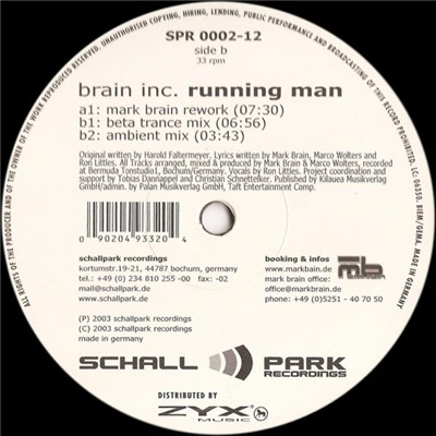 Brain Inc. - Running Man download mp3 flac