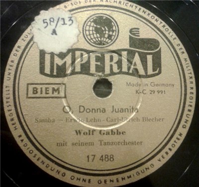 Wolf Gabbe Mit Seinem Tanzorchester - O, Donna Juanita / Der Señor Aus Ecuador download mp3 flac