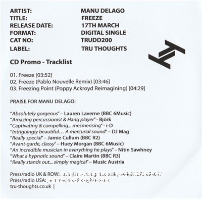 Manu Delago - Freeze download mp3 flac