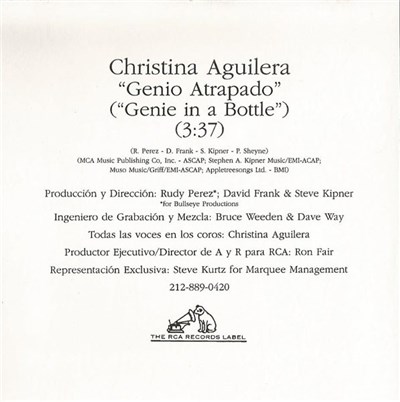 Christina Aguilera - Genio Atrapado (Genie In A Bottle) download mp3 flac