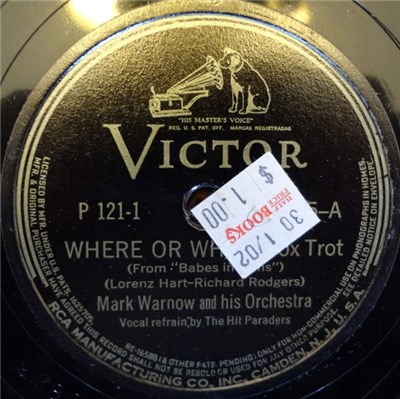 Mark Warnow And His Orchestra - Where Or When / Ti-Pi-Tin download mp3 flac