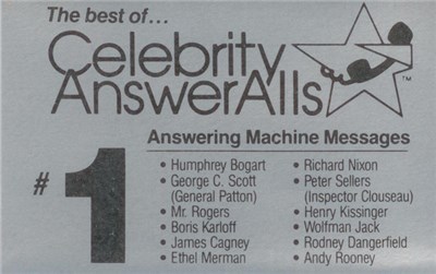 Unknown Artist - Celebrity AnswerAlls 1 download mp3 flac