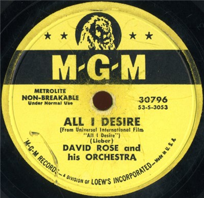 David Rose And His Orchestra - All I Desire / No Other Love download mp3 flac