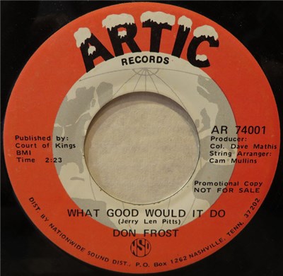 Don Frost - What Good Would It Do download mp3 flac
