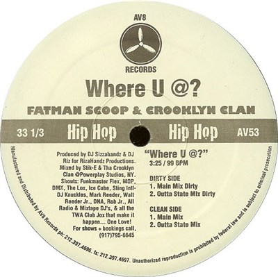 Fatman Scoop & Crooklyn Clan - Where U @? download mp3 flac