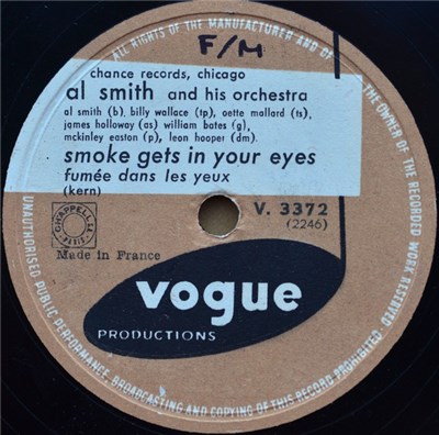 Al Smith And His Orchestra - Smoke Gets In Your Eyes / Slow Mood download mp3 flac