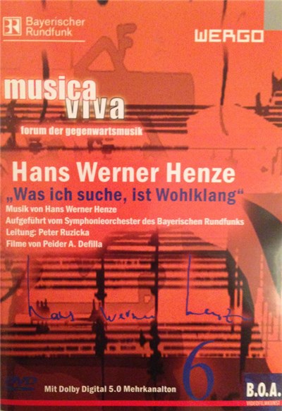 Hans Werner Henze , aufgeführt vom Symphonieorchester des Bayrischen Rundfunks Leitung: Peter Ruzicka , Filme von Peider A. Defilla - "Was Ich Suche, Ist Wohlklang" download mp3 flac