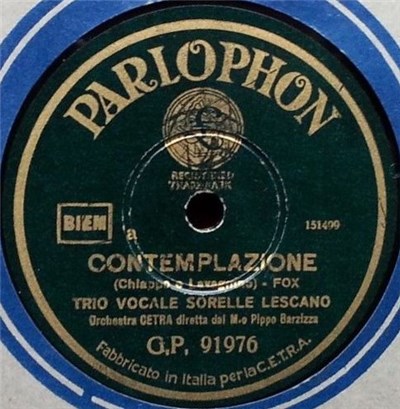 Trio Vocale Sorelle Lescano - Contemplazione / Anna download mp3 flac