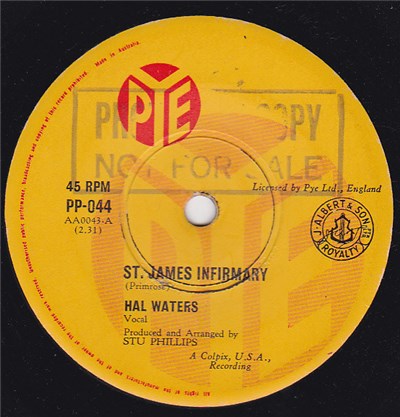 Hal Waters - St. James Infirmary / I Wish You Love download mp3 flac