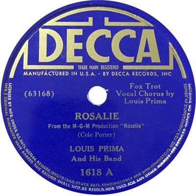 Louis Prima & His Band - Rosalie / Yes, There Ain't No Moonlight download mp3 flac
