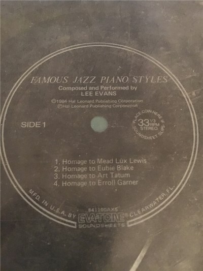 Lee Evans - Famous Jazz Piano Styles download mp3 flac