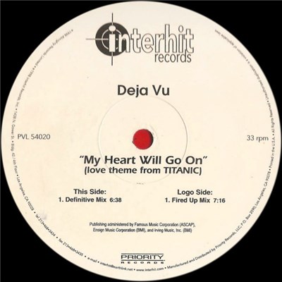 Deja Vu - My Heart Will Go On (Love Theme From Titanic) (The Dance Mixes) download mp3 flac
