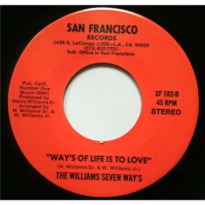 The Williams Seven Way's - Way's Of Life Is To Love download mp3 flac