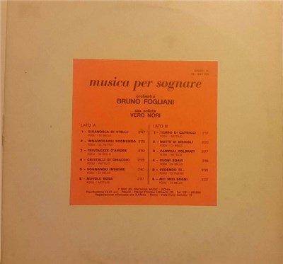 Orchestra Bruno Fogliani - Musica Per Sognare download mp3 flac