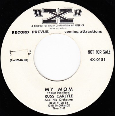 Russ Carlyle And His Orchestra - My Mom / The Point Of No Return download mp3 flac
