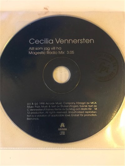 Cecilia Vennersten - Allt Som Jag Vill Ha (Remix) download mp3 flac