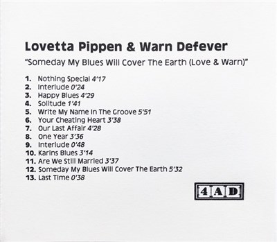 Lovetta Pippen & Warn Defever - Someday My Blues Will Cover The Earth (Love & Warn) download mp3 flac