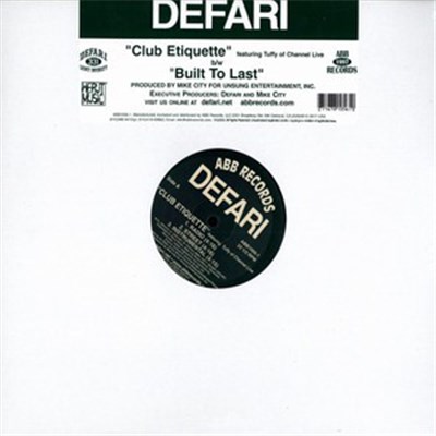 Defari - Club Etiquette / Built To Last download mp3 flac