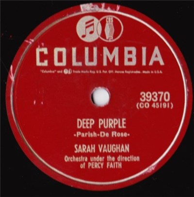 Sarah Vaughan - Deep Purple / These Things I Offer You (For A Lifetime) download mp3 flac