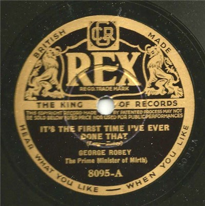 George Robey - It's The First Time I've Ever Done That / A Little Idea Of My Own download mp3 flac