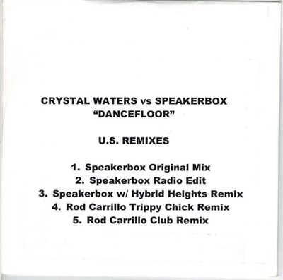 Crystal Waters vs. Speakerbox - Dancefloor (US Remixes) download mp3 flac