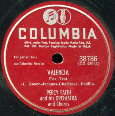 Percy Faith And His Orchestra And Chorus - Valencia download mp3 flac