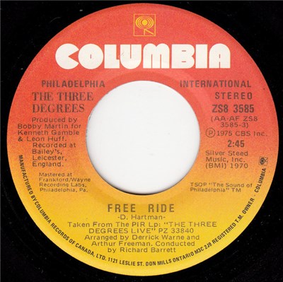 The Three Degrees - Free Ride / Loving Cup download mp3 flac