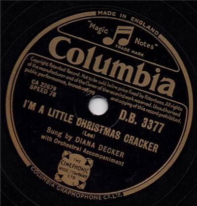 Diana Decker - I'm A Little Christmas Cracker / Do You Love Old Santa Claus download mp3 flac