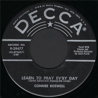 Connee Boswell - Learn To Pray Ev'ry Day / Our Lady Of The Highway download mp3 flac