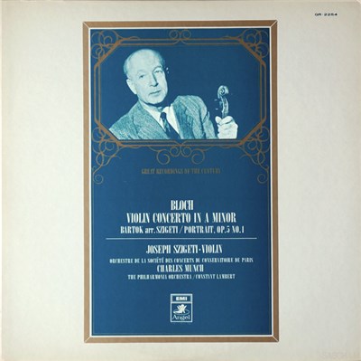 Bloch Perfomed By Joseph Szigeti, Charles Munch - Violin Concerto In A Minor download mp3 flac