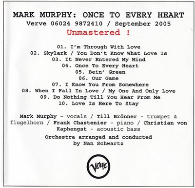 Mark Murphy - Once To Every Heart download mp3 flac