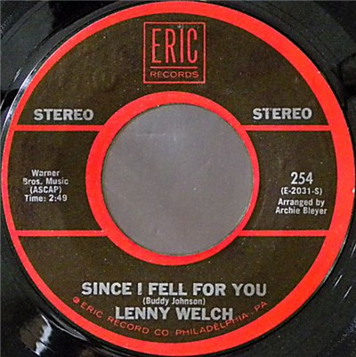 Lenny Welch / Bill Hayes - Since I Fell For You / The Ballad Of Davy Crockett download mp3 flac