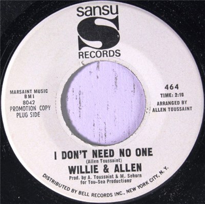 Willie & Allen - I Don't Need No One download mp3 flac