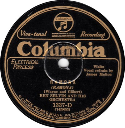 Ben Selvin And His Orchestra - Ramona / In My Bouquet Of Memories download mp3 flac
