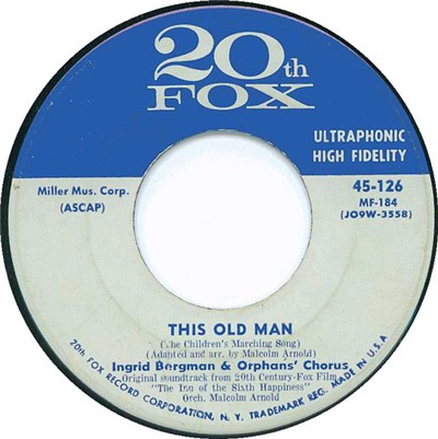 Ingrid Bergman & Orphan's Chorus / Malcolm Arnold With The London Royal Philharmonic - This Old Man / Theme From The Inn Of The Sixth Happiness download mp3 flac