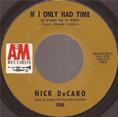 Nick DeCaro - If I Only Had Time(Je N'Aurai Pas Le Temps) download mp3 flac