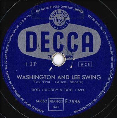 Bob Crosby's Bob Cats - Washington And Lee Swing / The Jazz Me Blues download mp3 flac